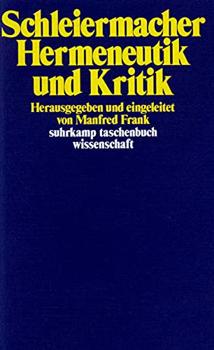 Hermeneutik und Kritik von Suhrkamp Verlag AG