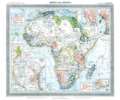 General-Karte von AFRIKA, 1890 [gerollt]: Flemmings Generalkarte, No. 38. Historische Karte mit den Kolonien und Schutzgebiete des Deutschen ... ... ... Deutsch-Witu, Deutsch-Somaliküste