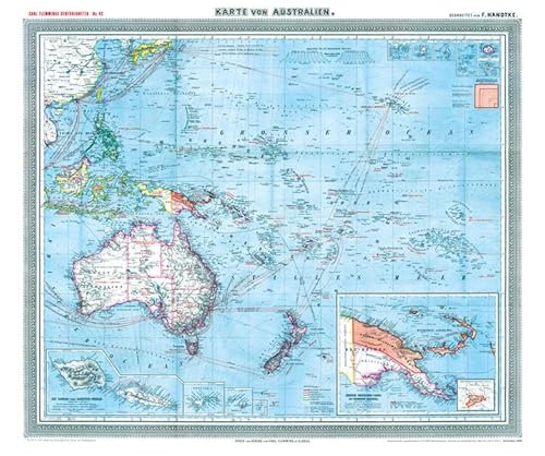 General-Karte von Australien und der Südsee, 1903 [gerollt]: Carl Flemmings Generalkarte, No. 42 von Rockstuhl Verlag