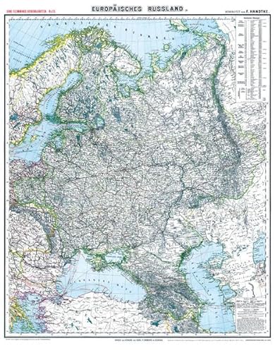 Historische Karte: EUROPÄISCHES RUSSLAND - um 1903 [gerollt]: Carl Flemmings Generalkarten No. 33