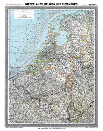 Historische Karte: NIEDERLANDE, BELGIEN und LUXEMBURG- um 1900 [gerollt]: Carl Flemmings Generalkarte, No. 31.
