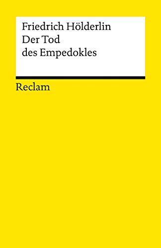 Der Tod des Empedokles (Reclams Universal-Bibliothek) von Reclam Philipp Jun.