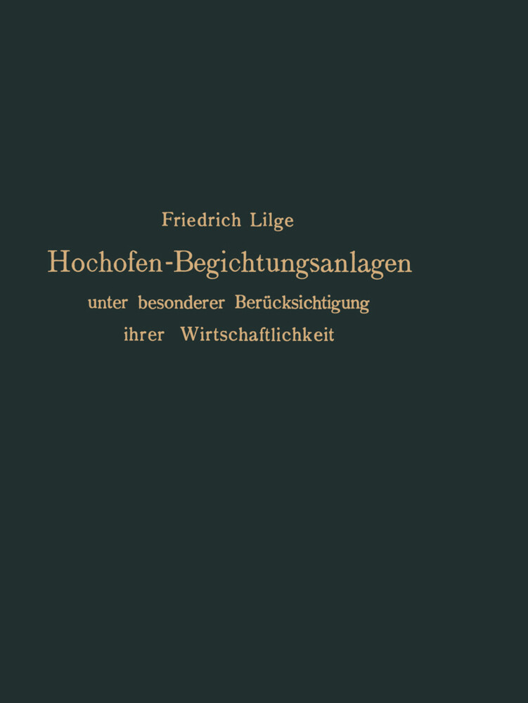 Hochofen-Begichtungsanlagen von Springer Berlin Heidelberg