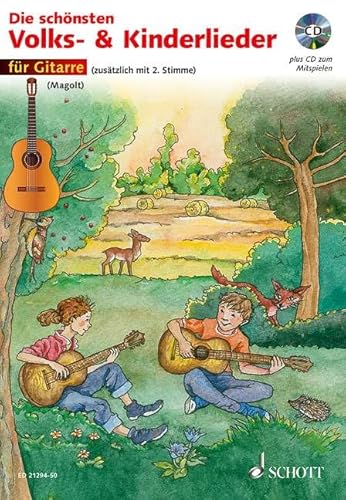 Die schönsten Volks- und Kinderlieder: sehr leicht bearbeitet. 1-2 Gitarren. von Schott Music Distribution