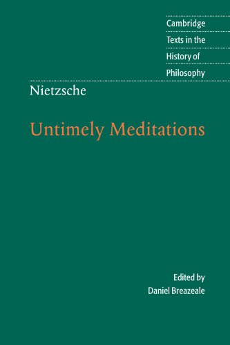 Untimely Meditations (Cambridge Texts in the History of Philosophy)