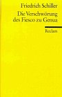 Die Verschwörung des Fiesko zu Genua. Die Verschwörung des Fiesko zu Genua. von Reclam