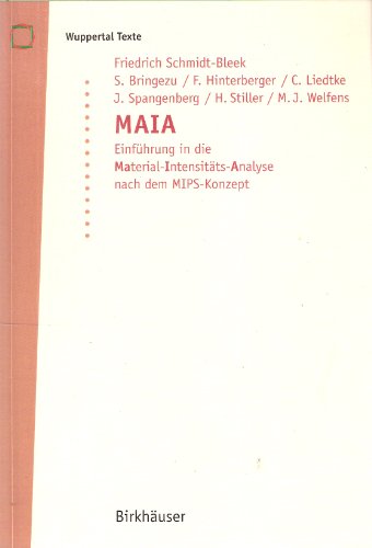 Wuppertal Texte: MAIA. Einführung in die Material Intensitäts-Analyse nach dem MIPS-Konzept