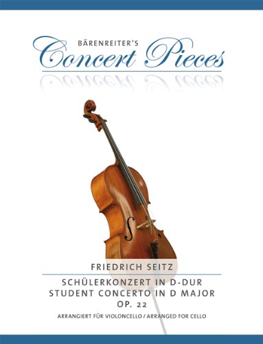 Schülerkonzert in D-Dur op. 22: Arrangiert für Violoncello. Cellostimme mit beigelegtem Klavierauszug von Bärenreiter