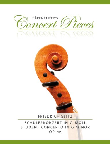 Schülerkonzert in g-Moll op. 12 für Violine und Klavier. Geigenstimme mit beigelegtem Klavierauszug: (1.3. Lage)