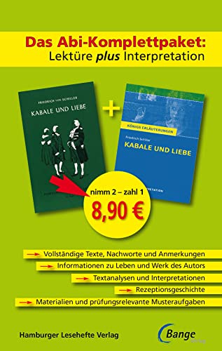 Kabale und Liebe – Das Abi-Komplettpaket: Lektüre plus Interpretation.: Königs Erläuterung mit kostenlosem Hamburger Leseheft