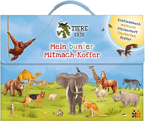 Tiere unserer Erde. Mein bunter Mitmach-Koffer: Malbuch