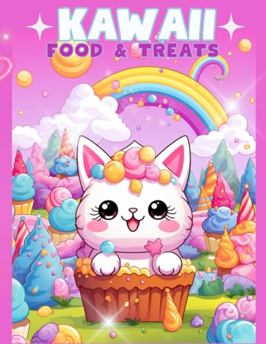 Kawaii Food and Sweet Treats Coloring Book For Girls Ages 4-8 : Cute Food, Dessert, Cupcake, Donut, Ice Cream Pages for Toddler Girls von Independently published