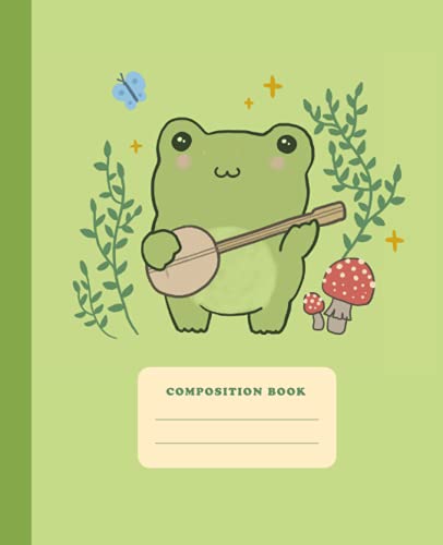 Composition Book: Cute Frog Playing Banjo Mushroom | College Ruled Lined Notebook | Kawaii Cottagecore Aesthetic Journal for Girls & Boys, Kids, Teens Composition Book: Cute Frog Playing Banjo Mushroom | College Ruled Lined Notebook | Kawaii Cottagecore Aesthetic Journal for Girls & Boys, Kids, Teens von BOHJTE