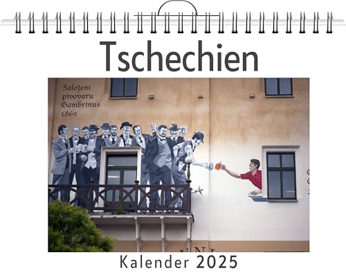 Tschechien - (Wandkalender 2025, Kalender DIN A4 quer, Monatskalender im Querformat mit Kalendarium, das perfekte Geschenk) von FlipFlop