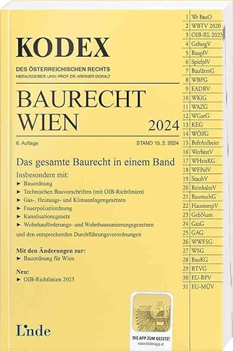 KODEX Baurecht Wien 2024 (Kodex des Österreichischen Rechts) von Linde Verlag Ges.m.b.H.