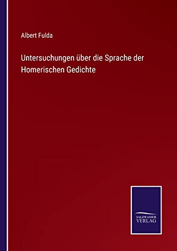 Untersuchungen über die Sprache der Homerischen Gedichte von Outlook
