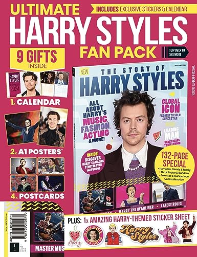 The Ultimate Harry Styles Fan Pack - Gift pack containing The Story of Harry Styles; Calendar; Posters to put up in your room; Art Cards AND Postcards