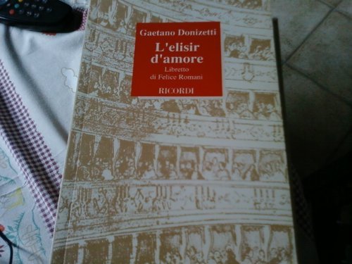 L Elisir D Amore it Lib von Ricordi Milano Casella postale 1262