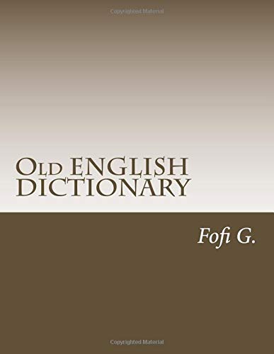 Old ENGLISH DICTIONARY