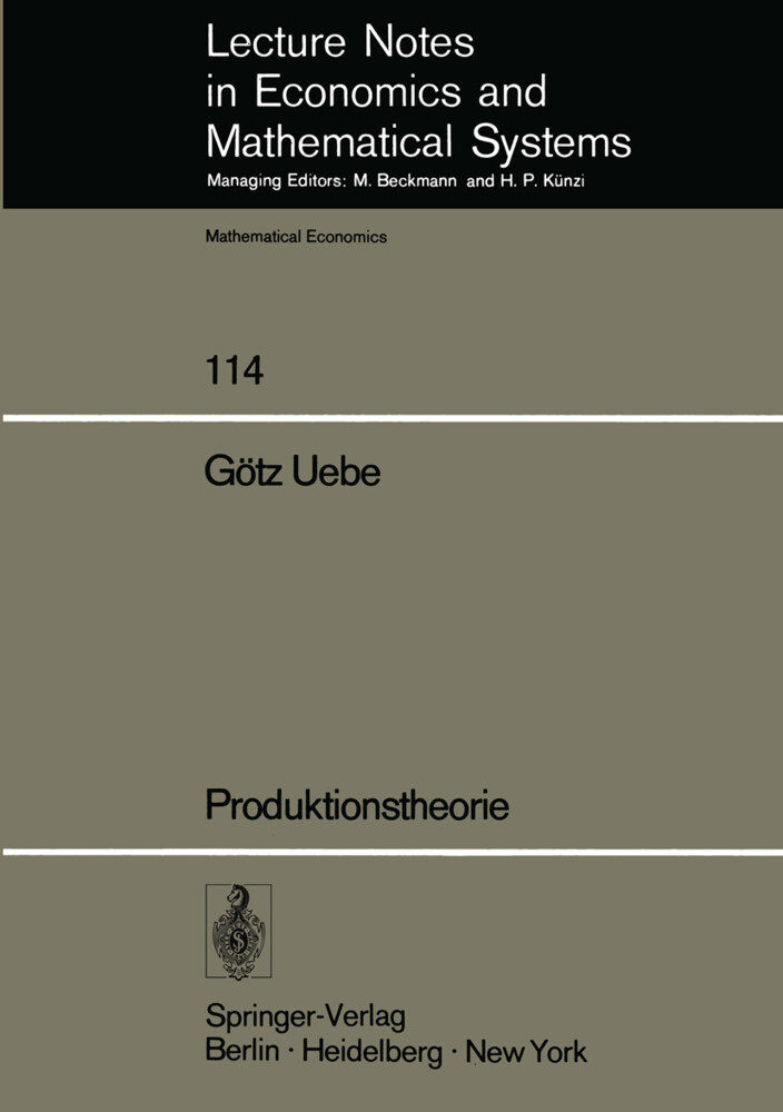 Produktionstheorie von Springer Berlin Heidelberg