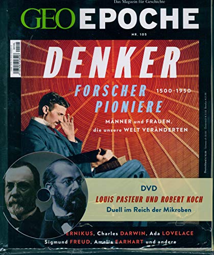 GEO EPOCHE DVD 105/2020 "Denker, Forscher, Pioniere - Männer und Frauen, die die Welt veränderten" GEO EPOCHE DVD 105/2020 "Denker, Forscher, Pioniere - Männer und Frauen, die die Welt veränderten"