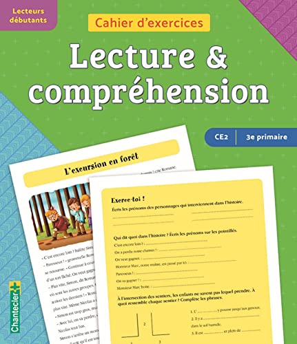 Cahier d'exercices Lecture & compréhension (CE2 - 3e primaire) (vert - bleu): Lecteurs débutants Vert-bleu