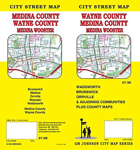 Medina & Wayne Counties, Ohio Street Map