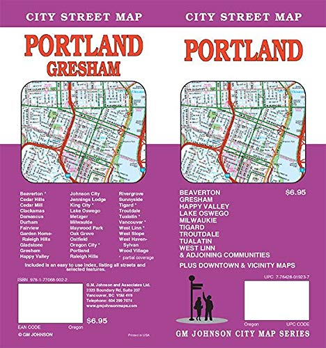 Portland, Oregon City Street Map