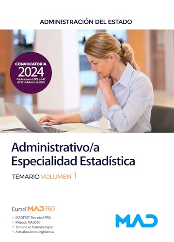 Administrativo/a de la Administración del Estado, Especialidad Estadística. Temario volumen 1 von Editorial MAD