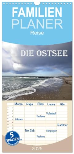 Familienplaner 2025 - Die Ostsee mit 5 Spalten (Wandkalender, 21 cm x 45 cm), CALVENDO von CALVENDO