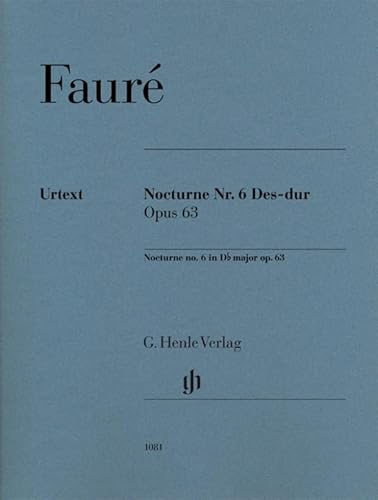Nocturne Nr. 6 Des-dur op. 63 für Klavier 2ms: Besetzung: Klavier zu zwei Händen (G. Henle Urtext-Ausgabe)