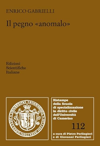 Il pegno anomalo (Univ. Camerino. Ristampe) von Edizioni Scientifiche Italiane