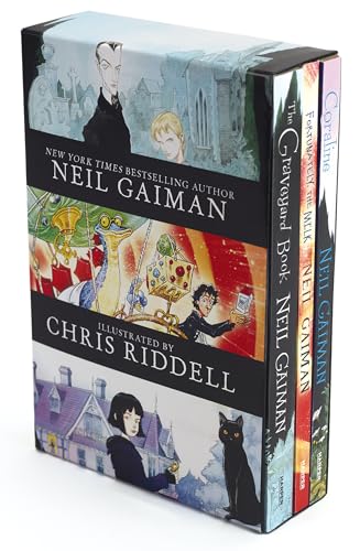 Neil Gaiman/Chris Riddell 3-Book Box Set: Coraline; The Graveyard Book; Fortunately, the Milk Neil Gaiman/Chris Riddell 3-Book Box Set: Coraline; The Graveyard Book; Fortunately, the Milk