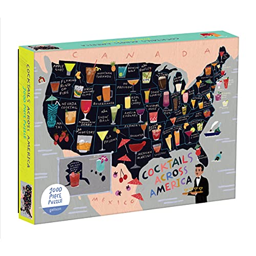 Cocktail Map Of The USA 1000 Piece Puzzle Cocktail Map Of The USA 1000 Piece Puzzle