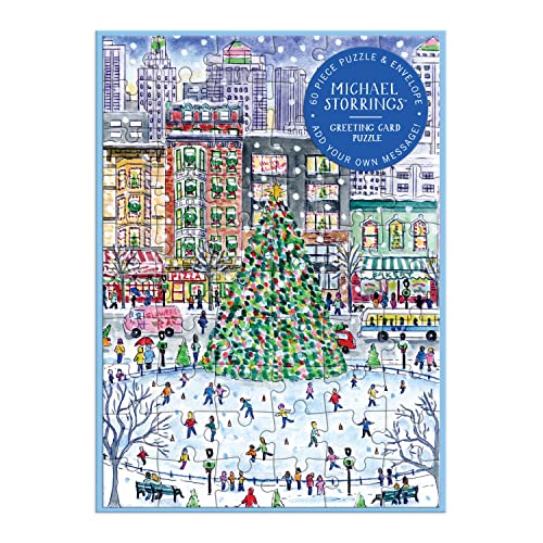 Michael Storrings Christmas in The City Greeting Card Puzzle Michael Storrings Christmas in The City Greeting Card Puzzle