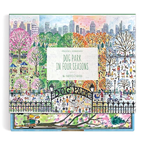 Michael Storrings Dog Park in Four Seasons Greeting Card Assortment