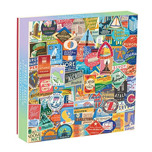 Vintage Travel Luggage Labels 500pc Puzzle von Galison Books