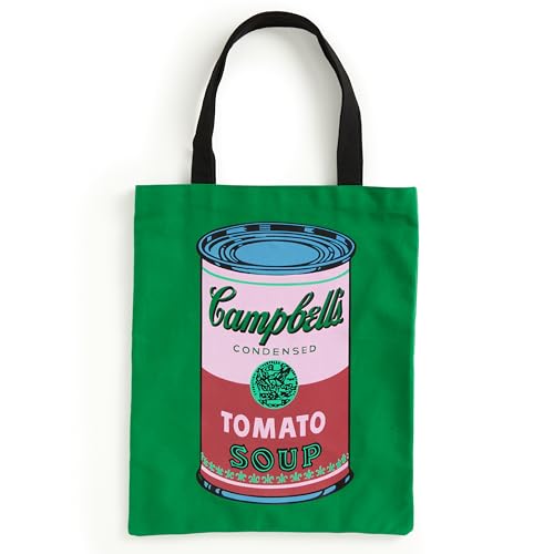 Warhol Soup Can Canvas Tote Bag - Green von Galison