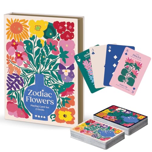 Zodiac Flowers Playing Card Set Zodiac Flowers Playing Card Set
