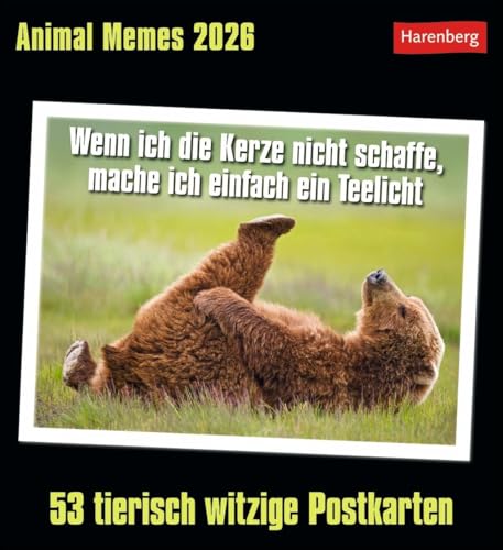 Animal Memes Postkartenkalender 2026 - 53 tierisch witzige Postkarten: Witzige Tierfotos mal anders: Jede Woche neue Memes mit coolen Sprüchen in ... zum Aufstellen. Zum Lachen und Verschicken Animal Memes Postkartenkalender 2026 - 53 tierisch witzige Postkarten: Witzige Tierfotos mal anders: Jede Woche neue Memes mit coolen Sprüchen in ... zum Aufstellen. Zum Lachen und Verschicken von Harenberg