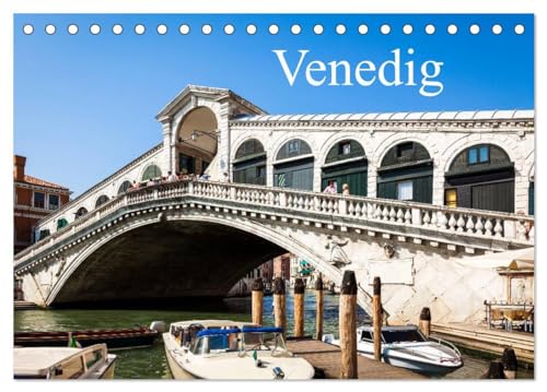 Venedig (Tischkalender 2025 DIN A5 quer), CALVENDO Monatskalender: Stadtansichten von Venedig von CALVENDO