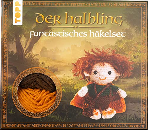 Fantastisches Häkelset Halbling: Anleitung und Material für einen persönlichen Gefährten zum Selber-Häkeln. Fertiges Modell ca. 10 cm