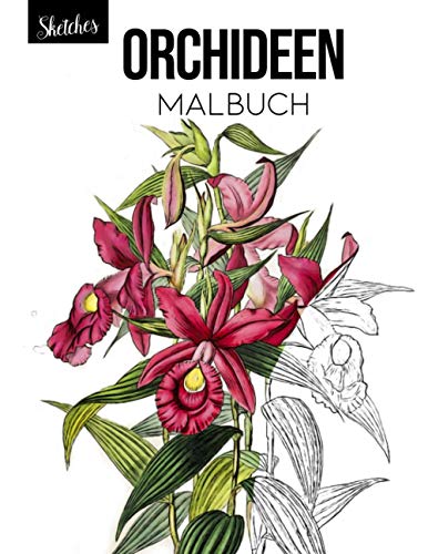 Orchideen Malbuch: Malbuch für Erwachsene mit Blumenmustern, Blumensträußen, Kränzen, Strudeln, Dekorationen von Independently published