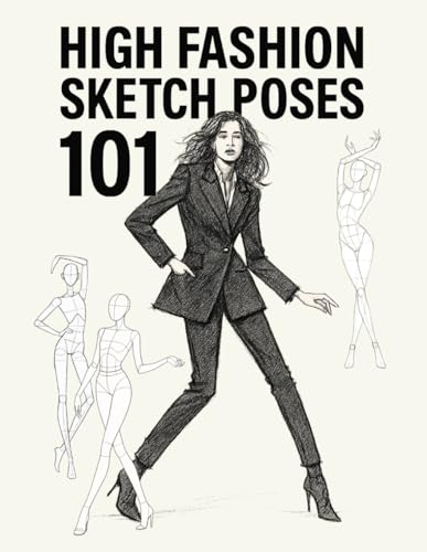 High Fashion Sketch Poses 101: 101 fashion figures and croquis in high fashion poses to trance or inspire your sketching and designs.