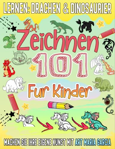 101 dinosaurier und drachen zeichnen lernen