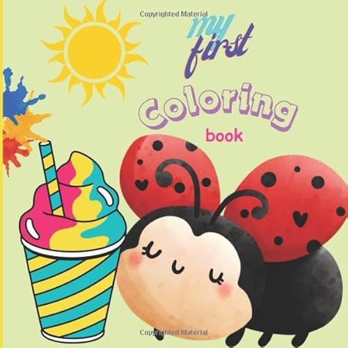 my first coloring book: cute animals coloring book educational for children 3-5