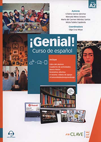 Genial! A2 Curso de espanol: Libro del alumno y Cuaderno de actividades 2 (A2) + audio descargabl von enClave-ELE