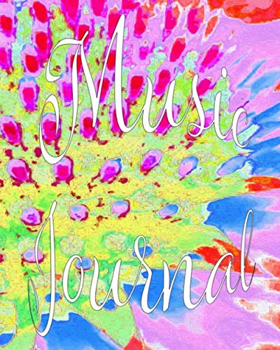 Music Journal: Music Composition Notebook Featuring Multicolored Rainbow Abstract Cone Flower Original Digital Oil Painting Cover Artwork von Independently published