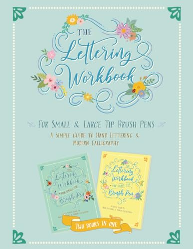 [Two Books in One] The Lettering Workbook For Small & Large Tip Brush Pens: A Simple Guide to Hand Lettering & Modern Calligraphy von Ricca's Garden