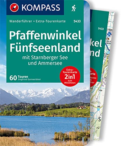 KOMPASS Wanderführer Pfaffenwinkel, Fünfseenland, Starnberger See, Ammersee, 60 Tourenen: mit Extra-Tourenkarte Maßstab 1:60.000, GPX-Daten zum Download